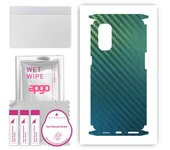 apgo Protective Skin Sticker for the back+sides compatible with Oppo Reno4 Pro 5G, Full Wrap Film, Foil, Vinyl - Pattern Carbon Chameleon CAKA1