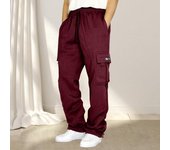 Pantalones deportivos para hombre, holgados, rectos, de pierna ancha, con cordón, cintura elástica, suaves, de color sólido, para gimnasio 4XL beige