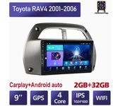Reproductor Multimedia para coche Android 2 Din para Toyota RAV4 2001-2006 unidad principal estéreo Carplay navegación GPS BT WIFI 2 + 32GB 1+16GB