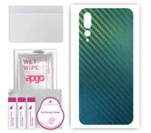 apgo Adhesivo protector para la parte trasera compatible con Huawei P20 Pro, film envolvente, lámina, vinilo - Patrón Carbon Chameleon CAKA1