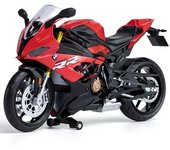 Modelo de motocicleta fundido a presión S1000RR a escala 1/12, juguete para niños pequeños, colección de regalos para niños y niñas 1/12-17x10.5x6.3cm rojo