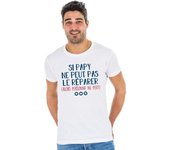 Camiseta de hombre - SI EL ABUELO NO PUEDE ARREGLARLO (ENTONCES NADIE PUEDE) S blanco