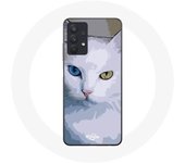 Coque Maniacase pour Samsung Galaxy A32 4G Turc de van Chat oeil bleu et oeil jaune