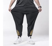 Pantalones de hombre de talla grande de seda de hielo, pantalones elásticos ultrafinos para primavera y verano, pantalones casuales de uso diario XL