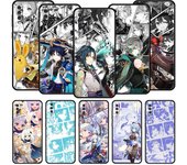 Funda de teléfono Genshin Impact para Samsung Galaxy A54 A52 A14 A50 A70 A10 A30 A40 A20S A20E A02S A12 A22 A34 A42 A32 5G A04s Samsung A54