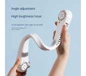 1 ventilador de 1200 mAh, mini ventilador portátil para colgar en el cuello, sin aspas, recargable, 3 velocidades, para deportes de verano.