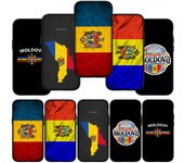 Funda para Samsung Galaxy S24 S23 iPhone 15 14 Xiaomi Redmi Note 13 12 11 8 10 9 Pro Max X XR S22 S20 FE OPPO A15 Huawei Funda con bandera de Moldavia for Samsung Galaxy A15 aero