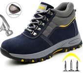 Botas de seguridad para hombre, zapatos de trabajo cálidos de invierno, botas de trabajo con punta de acero a prueba de pinchazos, zapatos de seguridad para hombre y mujer, botas protectoras de seguridad 36
