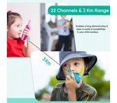 Mini juguetes de comunicación coloridos de larga duración de la batería de tendencia para niños Walkie Talkie para niños y niñas regalos duraderos fáciles de usar portátiles divertidos CHINA