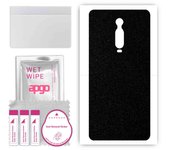 apgo Protective Skin Sticker for the back compatible with Xiaomi Mi 9T, Wrap Film, Foil, Vinyl - Pattern Matte Black