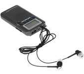 Receptor de banda aérea de radio portátil de banda completa HRD-737 FM/AM/SW/CB/Air/VHF banda mundial con reloj despertador con pantalla LCD