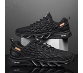Zapatos deportivos casuales de moda cómodos y transpirables de verano para hombres 44 negro
