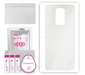 apgo Protective Skin Sticker for the back compatible with Xiaomi Redmi 10X Pro 5G, Wrap Film, Foil, Vinyl - Pattern Matte Transparent