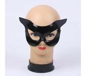 Máscara de gato para mujer, accesorios de disfraz de media cara, mascarada de Halloween para noche de adultos