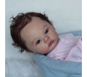 Muñeca de juguete Reborn de silicona suave de 45 CM con textura de mármol 3D y venas visibles para niña, cuerpo de tela, vestido artístico para chico Finished 3D Skin color rosa