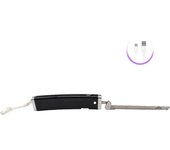 Cuchillo eléctrico profesional inalámbrico recargable Easy-Slice(Negro metalizado)Con gatillo de liberación de bloqueo de seguridad, acero inoxidable, accesorios de cocina negro