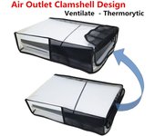 Funda antipolvo para PS5 Slim, a prueba de arañazos, protección contra el polvo, vertical/horizontal, consola de juegos, cubierta ventilada, accesorio para juegos A transparente