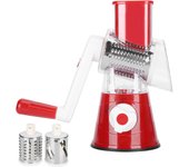 Cortador de verduras multifuncional, rallador manual de alimentos, picadora, accesorios de cocina, rojo azul