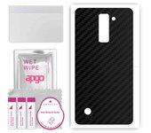 apgo Protective Skin Sticker for the back compatible with LG Stylus 2 Plus, Wrap Film, Foil, Vinyl - Pattern Carbon Black