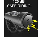 Timbre eléctrico recargable por USB para bicicleta y motocicleta, bocina antirrobo para Ciclismo de Carretera de montaña, accesorios para bicicleta, campana fuerte Charging horn negro