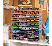 Caja de exhibición de modelos de automóviles 1/64, juego de juguetes de escena de modelo de estacionamiento de acrílico, regalos para colección de niños(Sin coches) one size