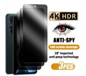 3 uds Protector de pantalla de privacidad antiespía para Oppo A98 A78 A58 A38 A18 A57S A2X Find X3 Lite vidrio templado Huawei P Smart 2019 puro