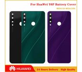 Nuevo para Huawei Y6P 2020 MED-LX9 carcasa trasera para batería con botón lateral de lente de cámara para batería Huawei Y6P battery cover