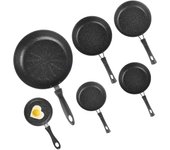 Sartén de fondo plano Sartén antiadherente Olla para cocinar Sartenes Sartén para tortillas Sartén para cocinar filetes Estufa a gas Sartenes Utensilios de cocina Durables 12