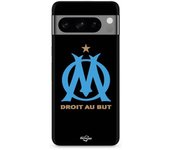 Coque de téléphone - MANIACASE - Google Pixel 8a Pro - Souple - Noir - Logo OM Olympique de Marseille