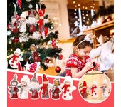 Árbol de Navidad Ángel anciano colgante de tela colgante Adornos de árbol de Navidad decoraciones navideñas para el hogar