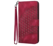 Funda de cuero con tapa para Realme C12 C15 C25 C25S C30 C30S C33 2022 2023 C53 C55 C61 C63 C65 C67 Q2 V5 V11 V23 4G 5G Realme C15/C12/C25/C25S rojo rosa