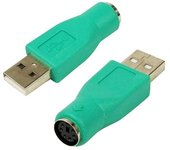 Adaptador convertidor de puerto USB macho a PS/2 hembra para teclado y ratón de ordenador PC One Size