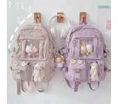 Bolso y mochila para mujer Mochila de nailon con múltiples bolsillos linda de gran capacidad Mochila escolar para estudiantes junior Mochila para niña Mochila para computadora portátil One Size