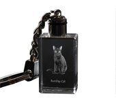 Bombay - Crystal pendant with cat photo, illuminated pendant, unique gift by Art-Dog brand transparente