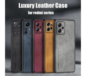 Funda de piel de oveja de lujo para Xiaomi Redmi Note 12 11 Pro Plus 5g 12s 12pro 4g, funda trasera Retro para hombre en Note12 Note11 S 11pro Redmi Note 12 4G gris