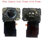 Cristal de lente de cámara trasera con soporte de marco para Xiaomi Redmi Note 9 Pro 5G Mi 10T Lite 5G Reemplazo Reparación Repuesto Gray Camera Frame