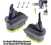 Convertidor adaptador para aspiradora Ryobi 18V a Dyson V6/V7/V8 Adapter for V7/V8
