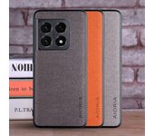 Funda para Oneplus 10 Pro 10T, funda de teléfono dura de TPU suave de piel de cuero textil de lujo para oneplus 10 pro Oneplus 10T negro