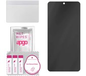 apgo Privacy Matte Hybrid protective glass compatible with Wiko Y81, flexible nano glass, great replacement for tempered glass, scratch-resistant, ful
