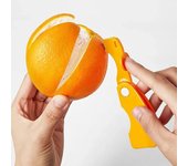 Pelador de naranjas portátil de 3 piezas, dispositivo para pelar naranjas, cuchillo para exprimir jugos, abridor de cítricos, herramienta creativa para frutas y verduras en la cocina.