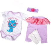 Ropa de muñeca hecha a mano para muñeca Reborn de 23 pulgadas, patrón de gato con peleles con babero para casa de niños, accesorios para muñecas de juguete 23 inch