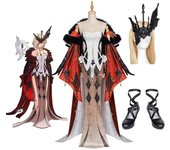 Signora The Fair Lady disfraz de Cosplay Signora vestido abrigo máscara zapatos conjunto completo hecho a medida L-(Suit+Wig)