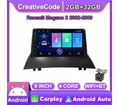 Radio de coche Android de 9 pulgadas Carplay para Renault Megane 2 2002-2009 reproductor de vídeo Multimedia para coche navegación GPS WIFI 2 + 32GB 1+16GB
