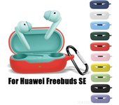 Funda de silicona portátil para auriculares, funda protectora completa para auriculares Huawei Freebuds SE azul cielo