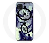 Coque pour Samsung Galaxy A22 5G Attrape Rêve violet gris et Noir