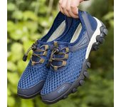 Nuevos zapatos deportivos de verano para hombre, zapatos de malla transpirables, zapatos de hombre de gran tamaño 39 negro