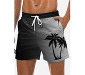 Pantalones cortos de playa con estampado 3D de palmeras y cocoteros de estilo Harajuku para hombre, bañadores hawaianos geniales XL