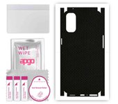apgo Protective Skin Sticker for the back+sides compatible with Oppo Reno4, Full Wrap Film, Foil, Vinyl - Pattern Matrix