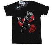 Marvel Boys Avengers Endgame Mono Rocket Camiseta 12-13 negro