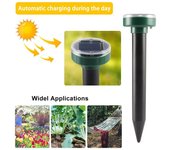 Repelente de serpientes ultrasónico con vibración solar para exteriores, 800 MAH, repelente electrónico de topos y serpientes para jardín, patio y granja Small square bag-1PCS